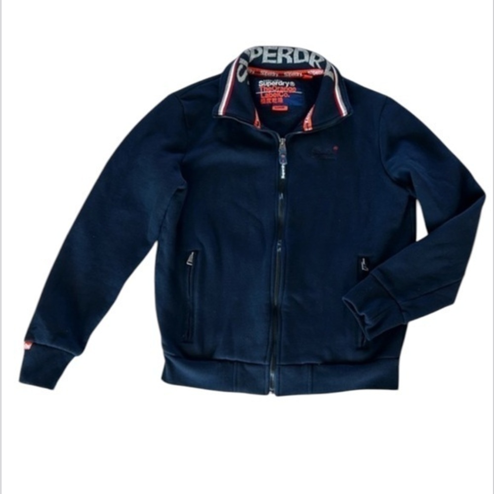 SuperDry The Orange label men's size large zip up sweatshirt track jacket